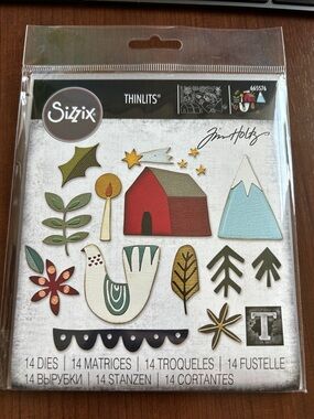 Tim Holtz - Sizzix Thinlits Funky Nordic Die Set 665576. New in packaging.